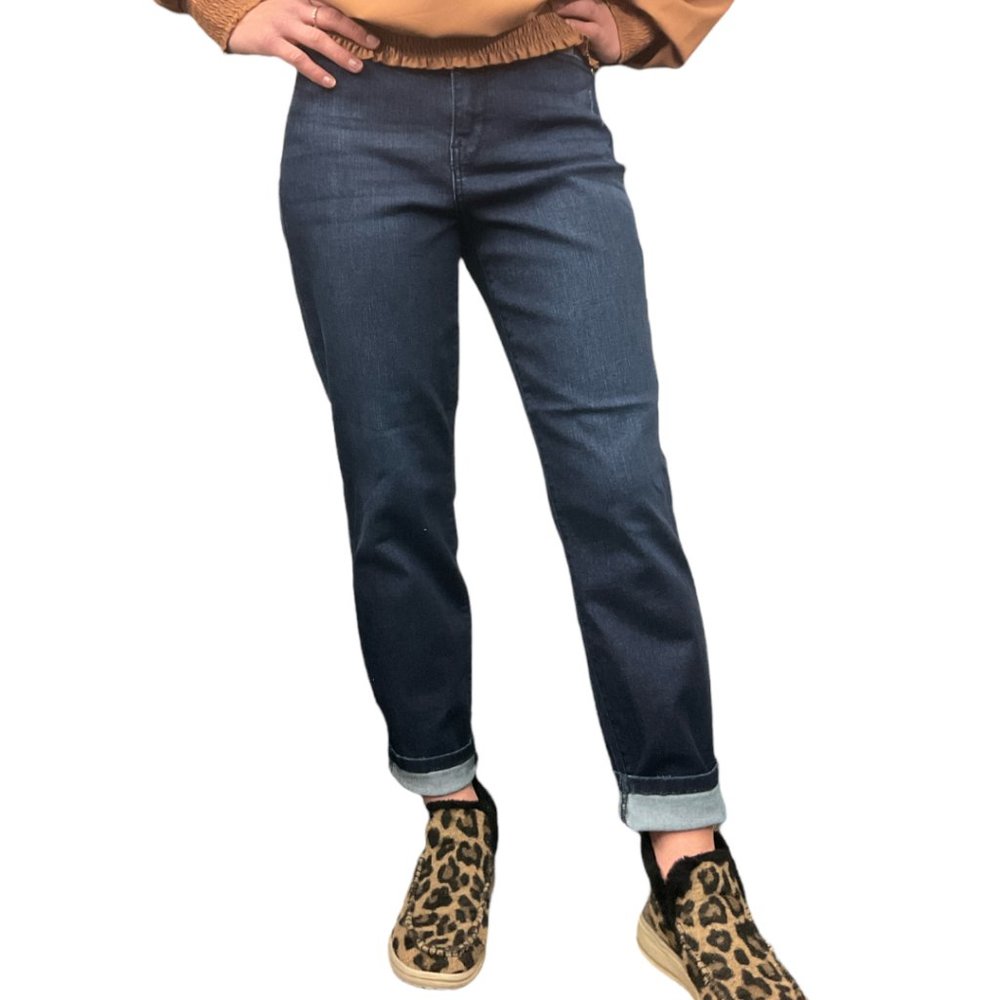 Judy Blue Cool Denim Dark Blue Boyfriend Jean